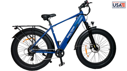 Fat Tire Electric Bike Blue Fat Tire Electric Bike Blue